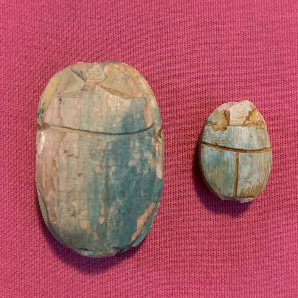 Carved soap stone scarabs